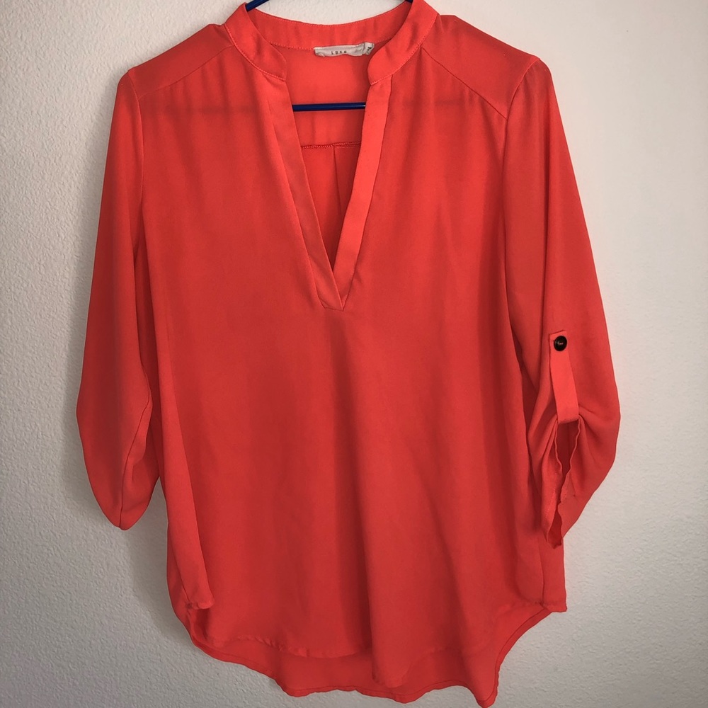 Lush Roll Tab Blouse Size M